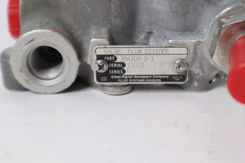 Allied signal 394408-8-1 flow divider valve