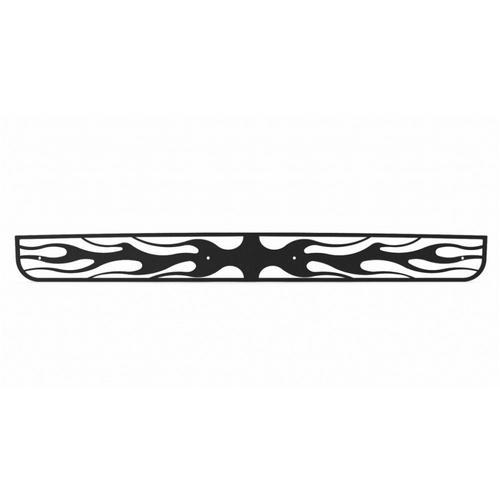 Hummer h3 05-09 black vertical flame front metal grille trim cover grill insert