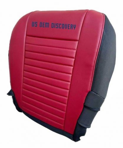 2011 fits dodge challenger sxt 2-door driver bottom vinyl seat cover 2tone red