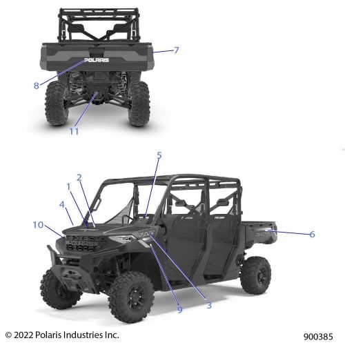 Polaris eps decal, orv, genuine oem part 7192260, qty 1