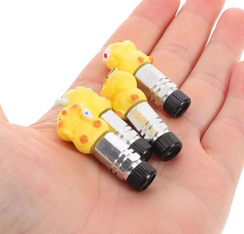 Duck valve stem cap qty (4) mini duck wheel tire stem cover