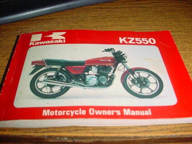 Original 1980 kawasak kz550 motorcycle owners manuali