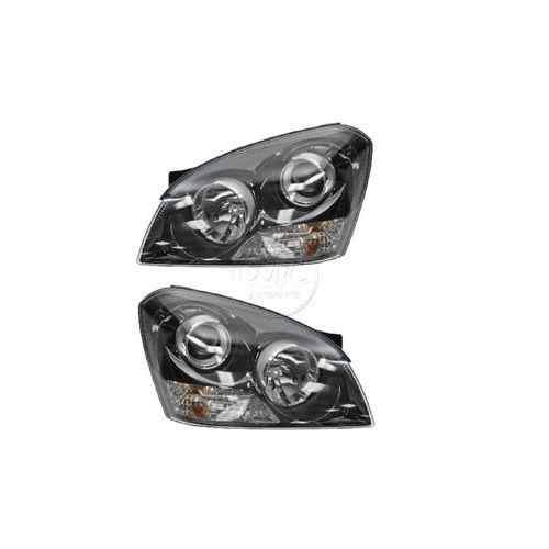 For 06-07 optima black background headlight headlamp lh & rh pair set kit new