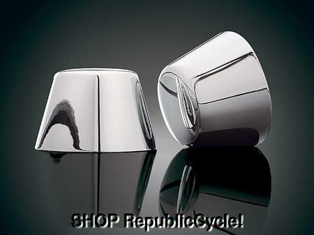 Harley softail 07 - 13 chrome front axle nut covers *new*