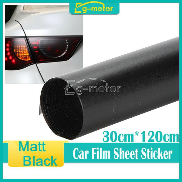 30x120cm car vehicle vinyl film decal sticker fog light headlight matt black