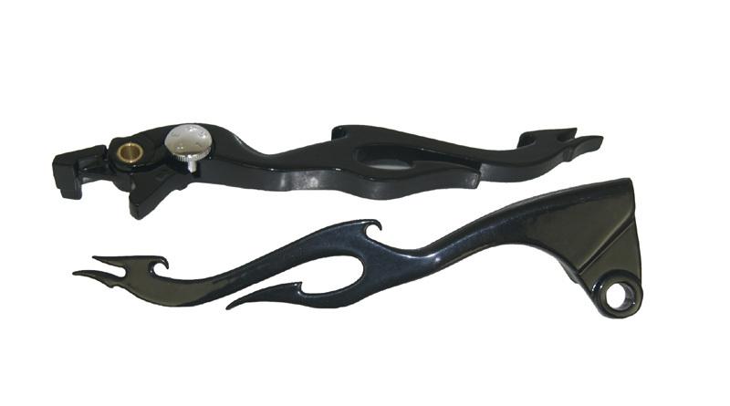 Flame brake clutch levers black for kawasaki zx 636 6r 9r 10r 12r z1000 zzr600