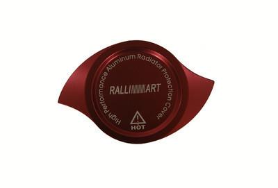 Universal ralliart billet cnc machined radiator cap cover red for mitsubishi evo