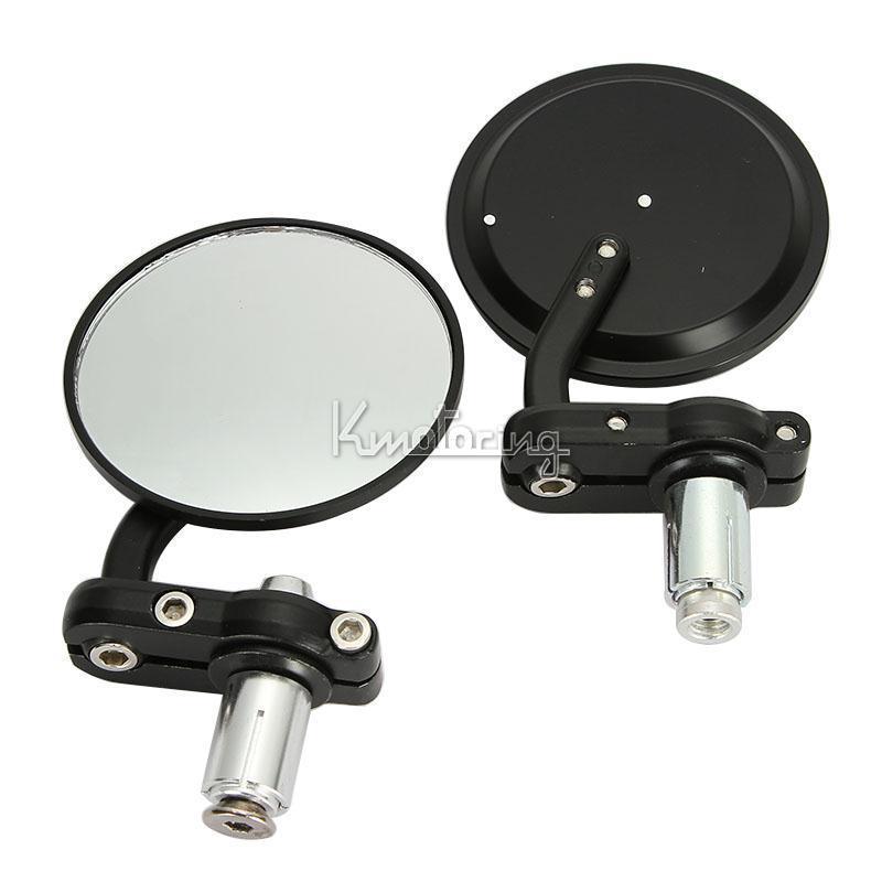 1 pair 7/8" handle bar end side view mirrors motorcycle for suzuki honda harley 