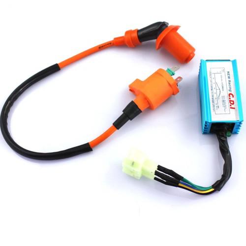 New performance 6 pins racing cdi box + ignition coil for gy6 50cc 150cc scooter