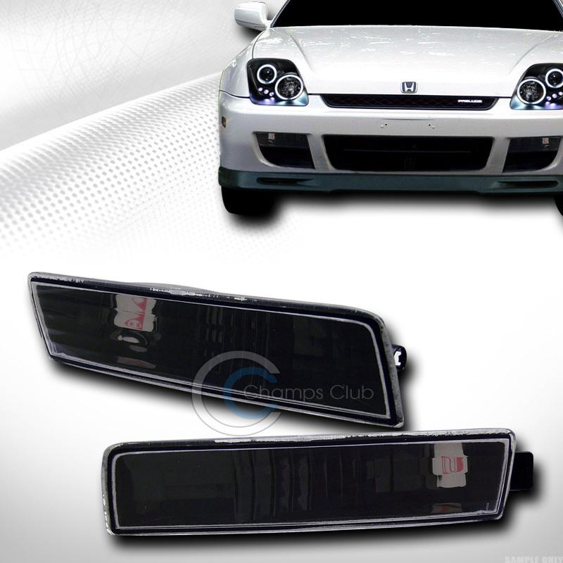 Black clear lens front signal parking bumper lights lamps yd 97-01 honda prelude