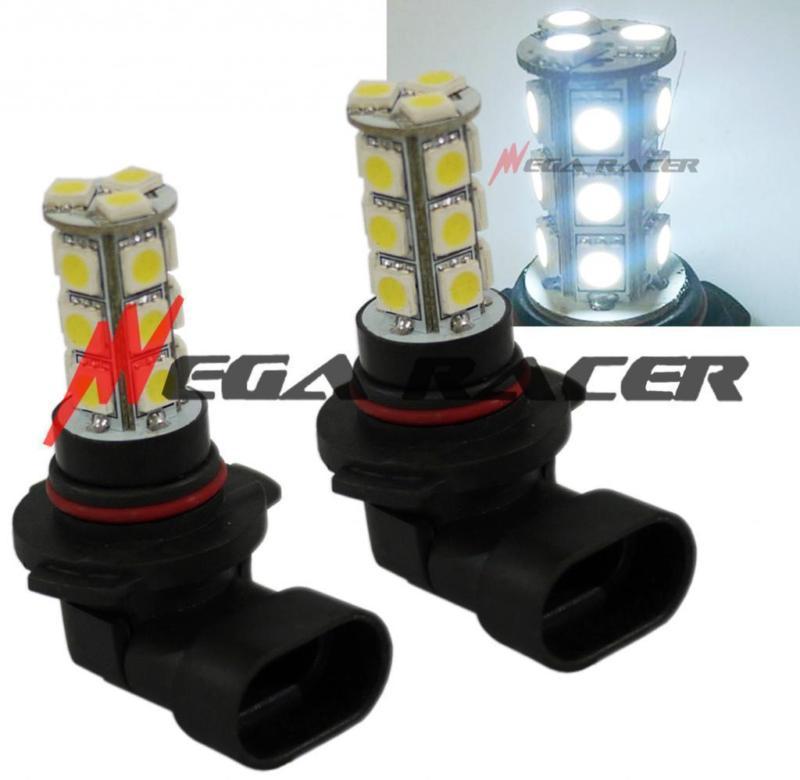 Led 9005-hb3 xenon white headlight 18 smd 2 bulb #d29 au2 day time running light