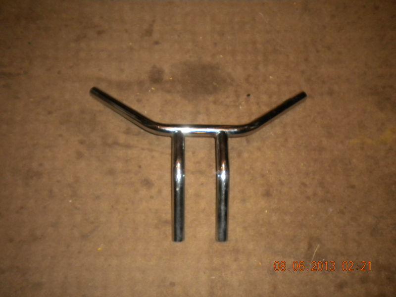 Harley narrow chrome steel 8.5" rise pullback t bars 19.75" wide cool