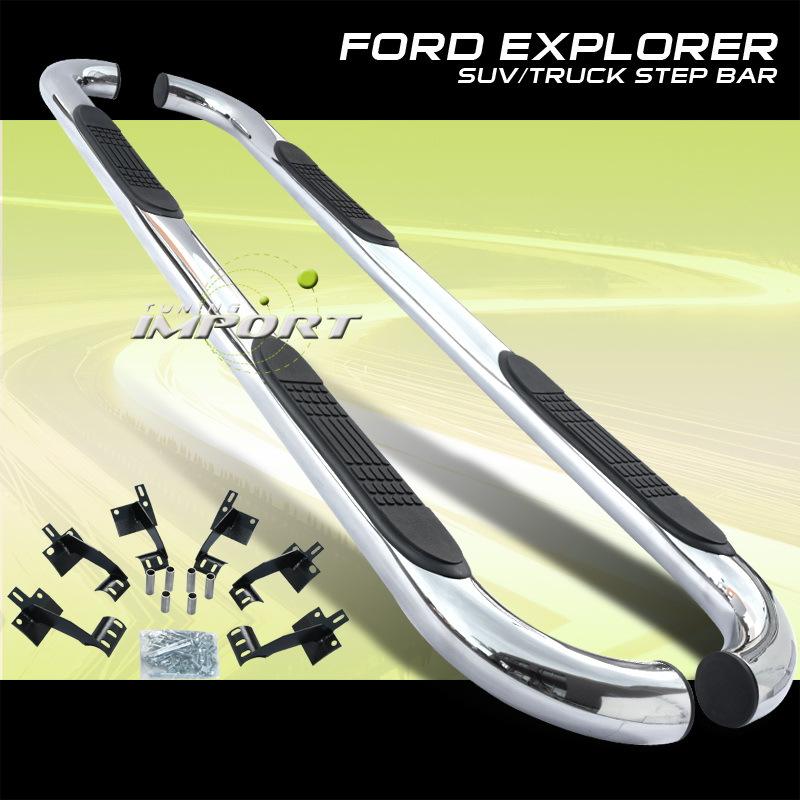 Ford 02-05 explorer stainless side step nerf bar running board new pair lh+rh