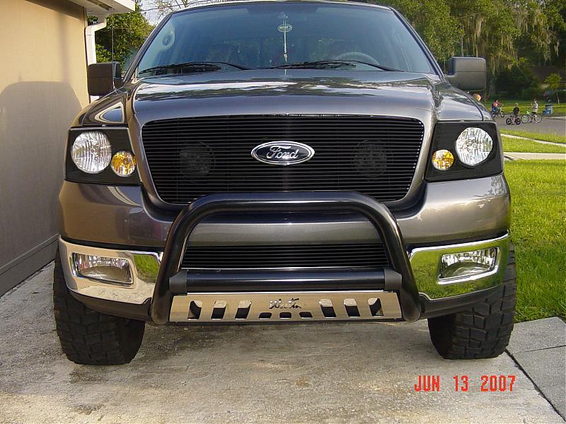 Fit 06-07 ford f150 w/l combo black billet grille insert  