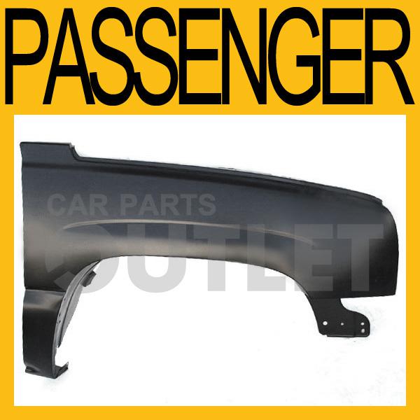 03-06 silverado passenger front fender gm1241305 primed steel right 2007 classic