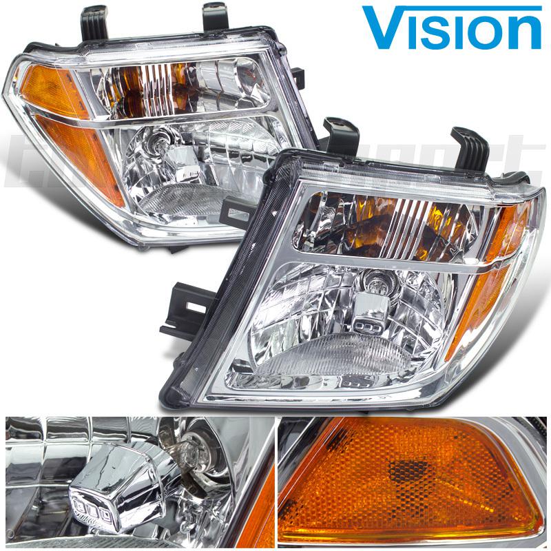 2005-2007 xterra pair new head lamp lights frontier lens housing wo bulbs lh rh