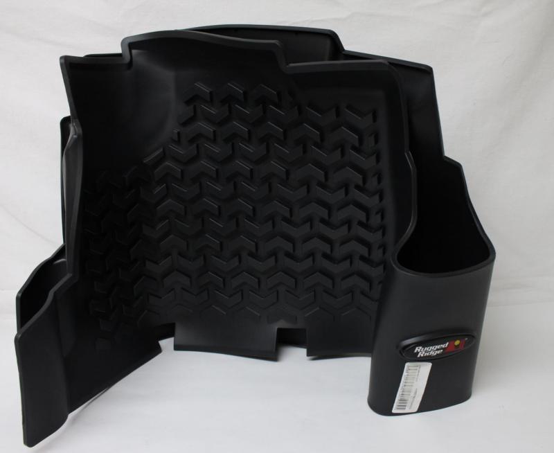 Rugged ridge 12987.01 black rear floor liner kit (rear mat only as shown)