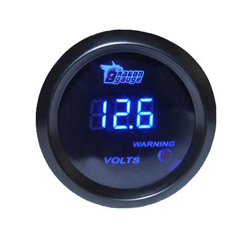 New universal black 2" 52mm blue digital led 0-15v volt voltmeter voltage gauge