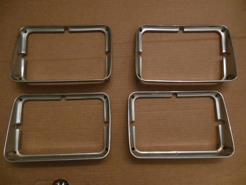 1979 1980 1981 trans am firebird chrome headlight bezels bezel set (4) nice oem