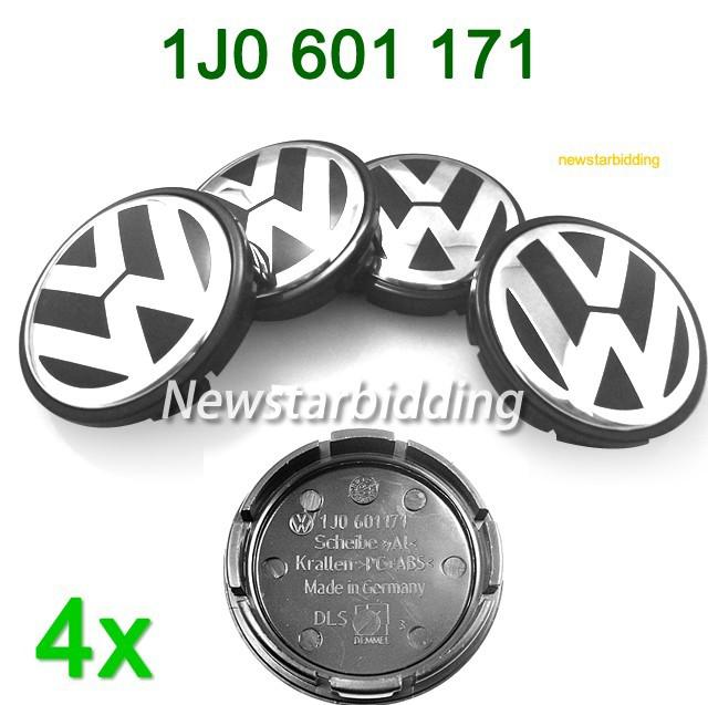 Vw emblem wheel center 4 hub caps passat jetta golf 1j0601171 high quality 55mm