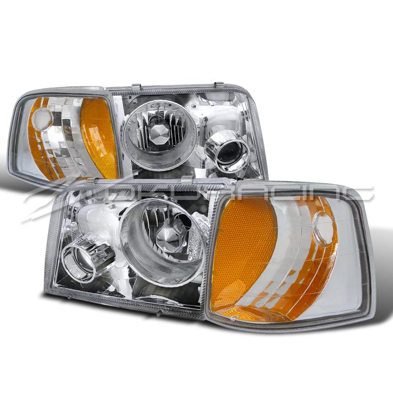 93-97 ford ranger projector headlights + signal corner lights 4pc