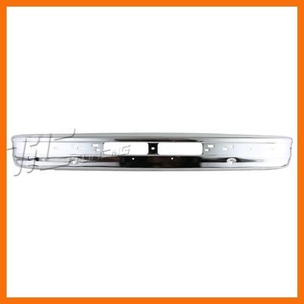 1989 1990 ranger front bumper face bar fo1002220 chrome steel bronco-ii pad hole