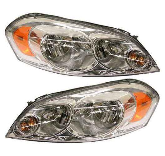 06-12 chevy impala headlamps headlights lh left & rh right pair set