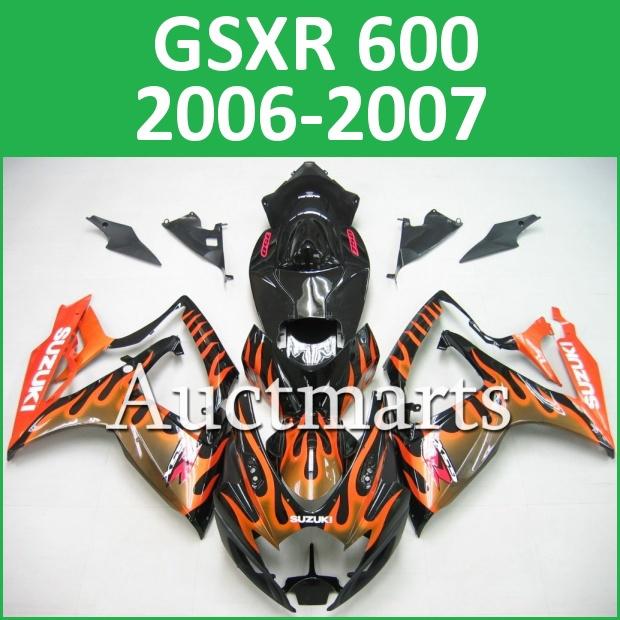 Fit suzuki gsxr 750 gsxr 600 06 07 gsx-r 2006 2007 fairing bodywork k6 g17_750 c