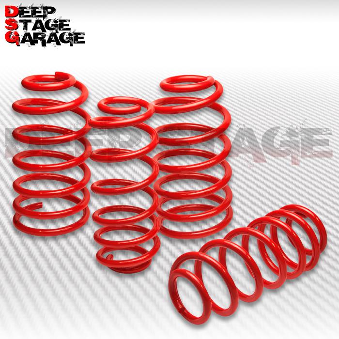 1.5" drop racing sport suspension lowering spring 02-05 audi a4 fwd dohc red