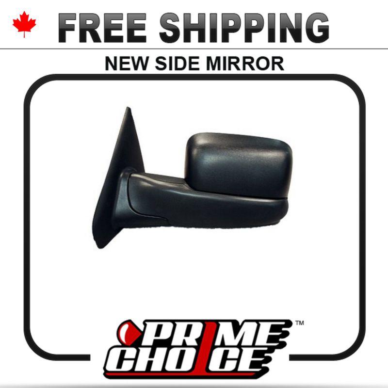 New manual black towing left lh drivers side mirror for dodge ram pickup truck