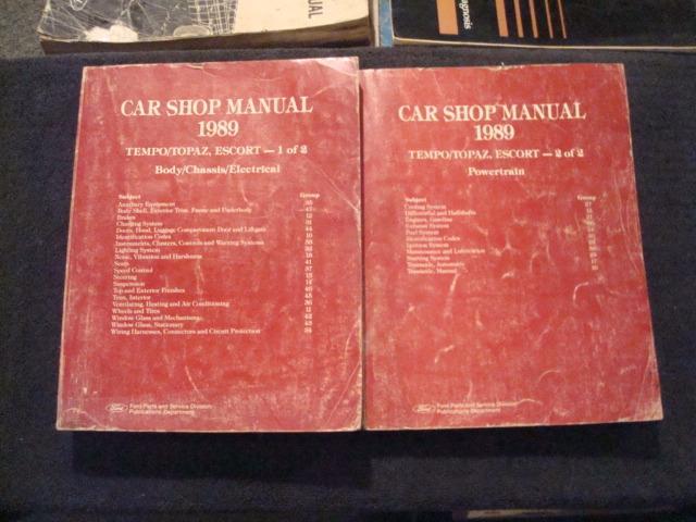 1989 ford tempo/topaz/escort factory workshop shop service repair manual book