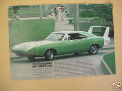 1970 dodge charger daytona's  "super-bird"  ad nice!! *a great framed gift idea 