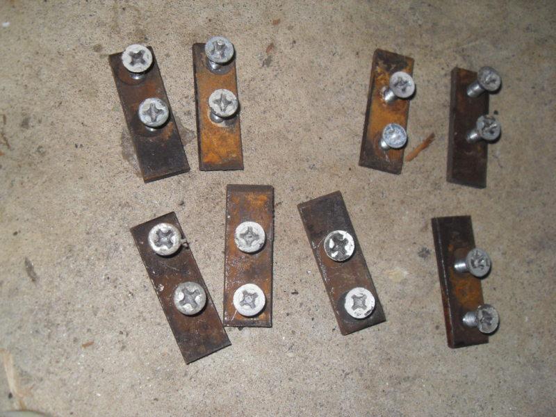 Mgb door hinge screws and anchor plates set