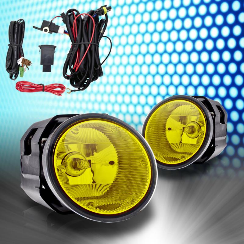 01 04 nissan frontier fog lights oe style yellow lens +wiring kit foglights set