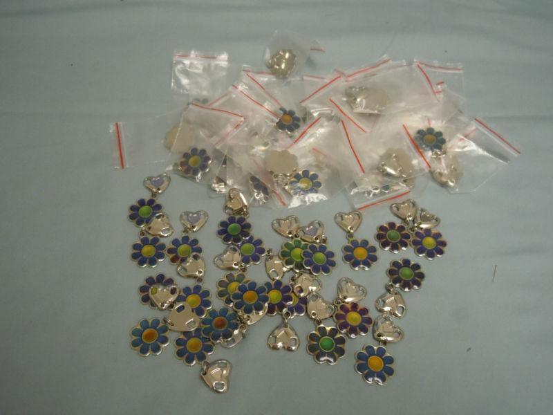 Mood ring key chain retail lot 60 for you to sell flower heart shoes