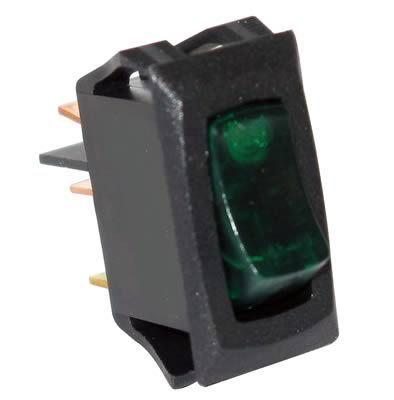 Painless wiring toggle switch mini rocker switch for hide-a-panels on/off green