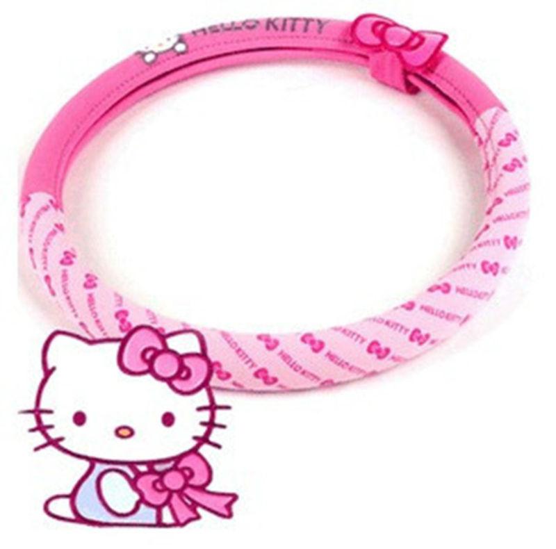 New! hello kitty auto car steering wheel holder covers 38cm m, pink a06