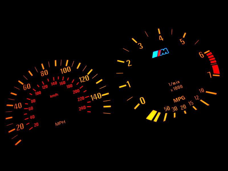 Bmw e36 uk 91-99 plasma glow cluster speedo dashboard gauges dials 140 mph ba