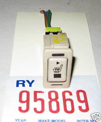 Infiniti 94 j30 heated seat switch right/front tan 1994