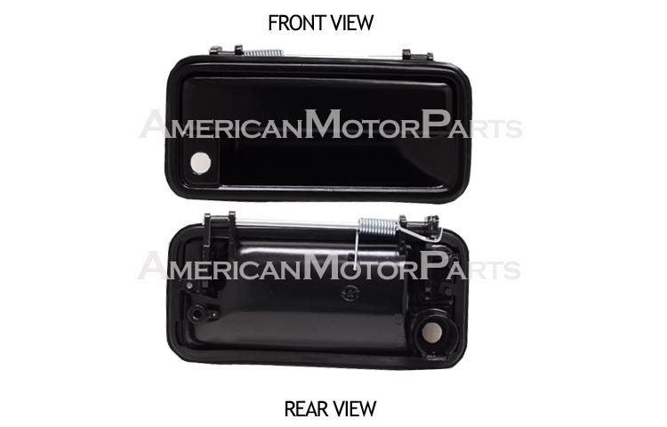 Right side replacement outside front smooth black door handle chevy gmc cadillac