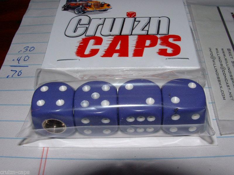 Cruizn caps dice valve caps - purple -  nip