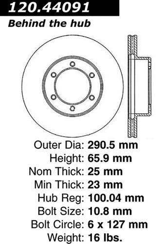 Centric-power slot 126.44091sr stoptech sport rotors