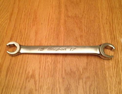 Snap on-  15 x 17mm flare nut wrench, double end,6 pt , metric, part# rxfms1517b