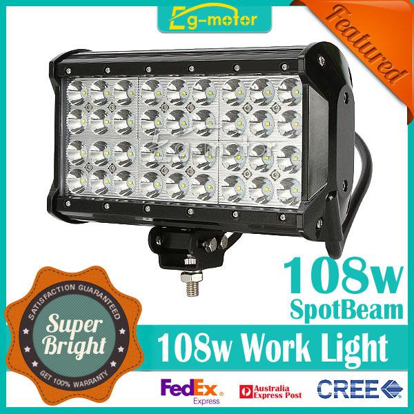 9" 108w cree led spot work light offroad lamp car truck  jeep 4wd 4x4 ute atv