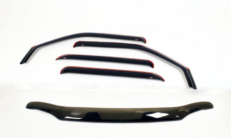 Toyota rav4 2006 - 2012 bug deflector shield and in-channel wind deflector combo