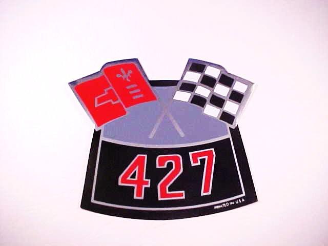 427 chevrolet cross flags decal chevy camaro chevelle 