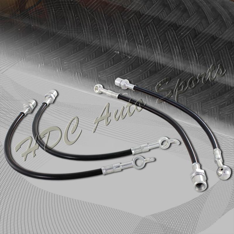 01-05 lexus is300 altezza x10 front+rear stainless steel brake line hose - black