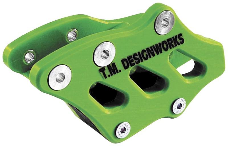 T.m. designworks factory edition 2 rear chain guide - green  rcg-kx3-gr