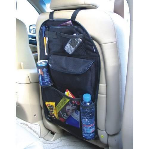 Multifunction auto car seat back organizer storage bag 