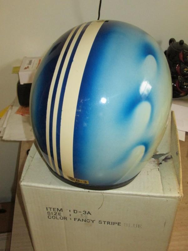 Nos rare shoei fancy stripe blue motorcycle helmet